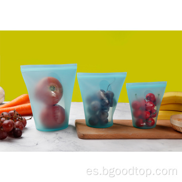 Bolsa de almacenamiento de silicona de refrescos para el hogar